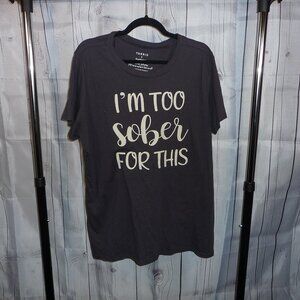 Torrid - Too Sober Classic Fit Cotton Crew Neck Tee - Phantom - 2x